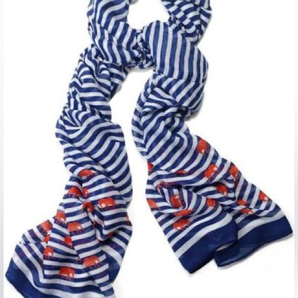 Palm Springs Scarf in Navy Stripe Elephants by Stella & Dot